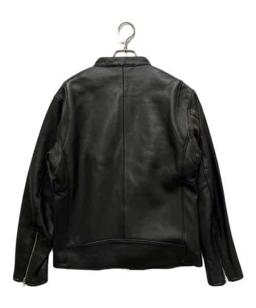 BEAUTY&YOUTH（ビューティーアンドユース）BEAUTY&YOUTH (ビューティーアンドユース) シープレザー シングル ライダースジャケット ブラック サイズ:Lの古着・服飾アイテム