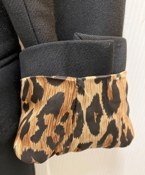 DOLCE & GABBANA（ドルチェ＆ガッバーナ）DOLCE & GABBANA (ドルチェ＆ガッバーナ) 裏地レオパード セットアップスーツ ブラック サイズ:38の古着・服飾アイテム
