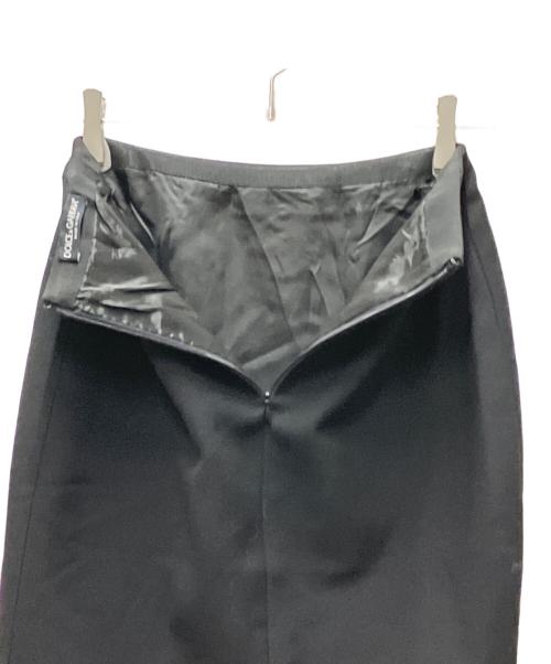 DOLCE & GABBANA（ドルチェ＆ガッバーナ）DOLCE & GABBANA (ドルチェ＆ガッバーナ) 裏地レオパード セットアップスーツ ブラック サイズ:38の古着・服飾アイテム