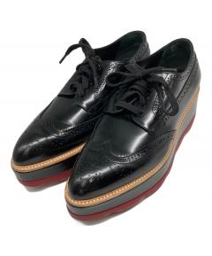 中古・古着通販】PRADA (プラダ) エナメルウィングチップシューズ
