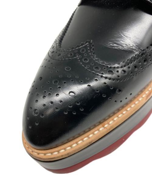 PRADA（プラダ）PRADA (プラダ) ウィングチップシューズ ブラック サイズ:37の古着・服飾アイテム