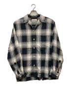 WACKO MARIAワコマリア）の古着「OMBRE CHECK OPEN COLLAR SHIRT L/S」｜グレー