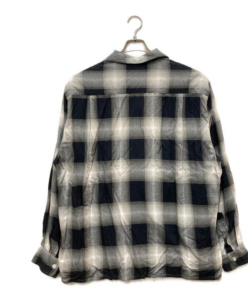 WACKO MARIA（ワコマリア）WACKO MARIA (ワコマリア) OMBRE CHECK OPEN COLLAR SHIRT L/S グレー サイズ:XLの古着・服飾アイテム