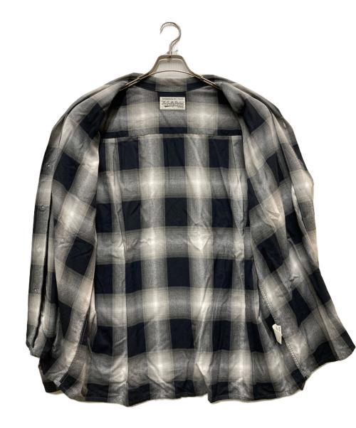 WACKO MARIA（ワコマリア）WACKO MARIA (ワコマリア) OMBRE CHECK OPEN COLLAR SHIRT L/S グレー サイズ:XLの古着・服飾アイテム