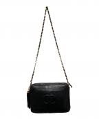CHANELシャネル）の古着「ヴィンテージチェーンショルダーバッグ」｜ブラック