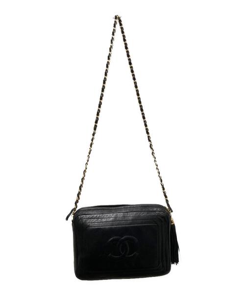 CHANEL（シャネル）CHANEL (シャネル) ヴィンテージチェーンショルダーバッグ ブラックの古着・服飾アイテム