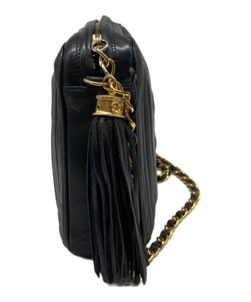 CHANEL（シャネル）CHANEL (シャネル) ヴィンテージチェーンショルダーバッグ ブラックの古着・服飾アイテム