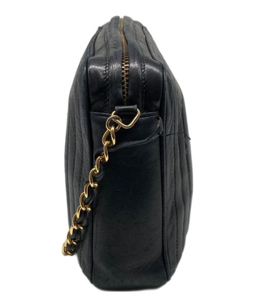CHANEL（シャネル）CHANEL (シャネル) ヴィンテージチェーンショルダーバッグ ブラックの古着・服飾アイテム