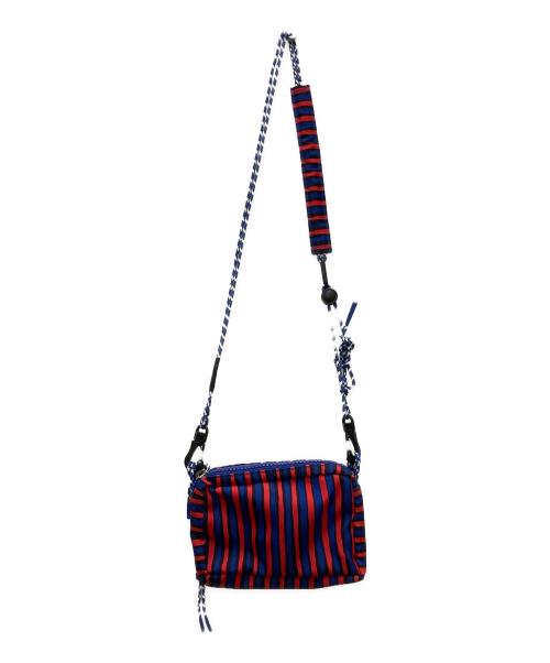marimekko（マリメッコ）marimekko (マリメッコ) LOISA PICCOLO KIOSKI SHOULDER BAG ブルー×レッドの古着・服飾アイテム
