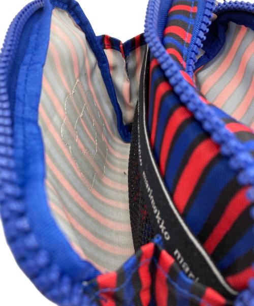 marimekko（マリメッコ）marimekko (マリメッコ) LOISA PICCOLO KIOSKI SHOULDER BAG ブルー×レッドの古着・服飾アイテム