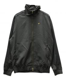 adidas（アディダス）の古着「ファイヤーバード ルーズ ピンストライプ トラックトップ」｜グレー