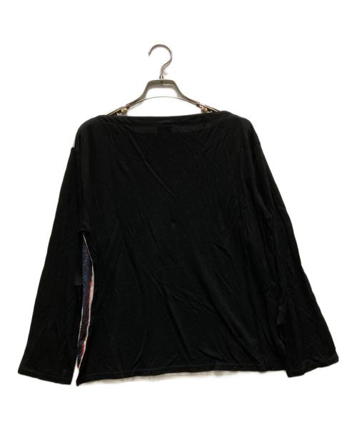 Jean Paul GAULTIER（ジャンポールゴルチェ）Jean Paul GAULTIER (ジャンポールゴルチェ) スカーフ柄カットソー ブラック サイズ:40の古着・服飾アイテム