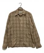 WACKO MARIAワコマリア）の古着「レーヨンオンブレシャツ」｜ブラウン