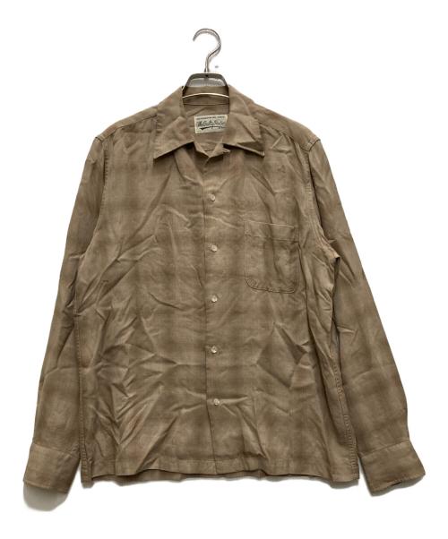 WACKO MARIA（ワコマリア）WACKO MARIA (ワコマリア) レーヨンオンブレシャツ ブラウン サイズ:Ｓの古着・服飾アイテム