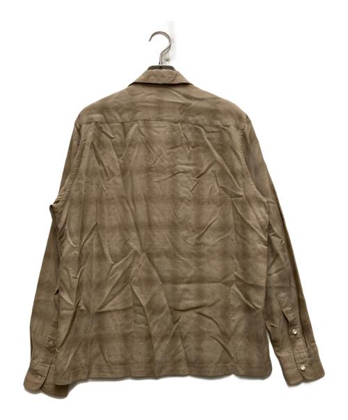 WACKO MARIA（ワコマリア）WACKO MARIA (ワコマリア) レーヨンオンブレシャツ ブラウン サイズ:Ｓの古着・服飾アイテム