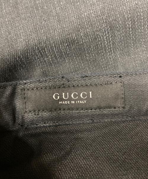 GUCCI（グッチ）GUCCI (グッチ) ダークブルー ストーンウォッシュド コットンデニム グレー サイズ:36の古着・服飾アイテム