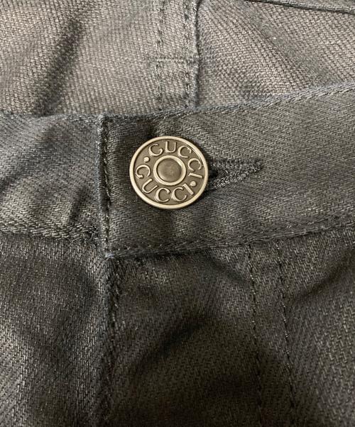 GUCCI（グッチ）GUCCI (グッチ) ダークブルー ストーンウォッシュド コットンデニム グレー サイズ:36の古着・服飾アイテム