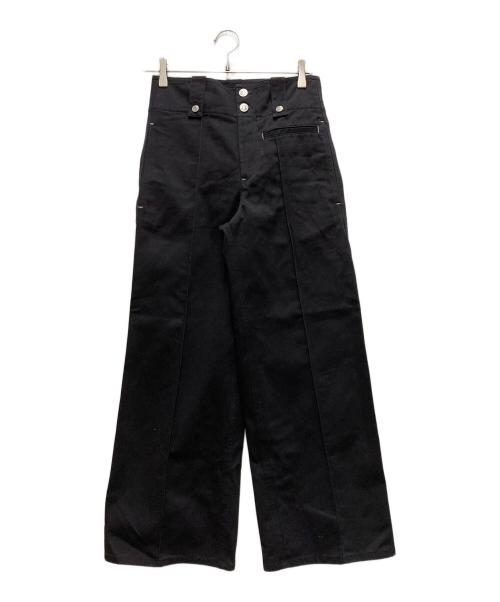 ISABEL MARANT（イザベルマラン）ISABEL MARANT (イザベルマラン) センタープレスワイドパンツ ブラック サイズ:34の古着・服飾アイテム