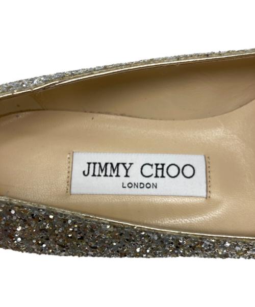 JIMMY CHOO（ジミーチュウ）JIMMY CHOO (ジミーチュウ) Gala star スターグリッターパンプス/バレッタパンプス シルバー サイズ:37 1/2の古着・服飾アイテム