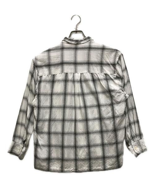 PACS（パックス）PACS (パックス) SANDY SHIRTS グレー×ホワイト サイズ:Rの古着・服飾アイテム