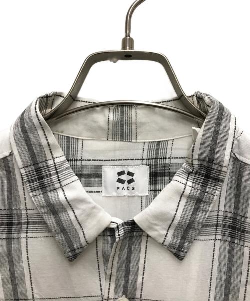 PACS（パックス）PACS (パックス) SANDY SHIRTS グレー×ホワイト サイズ:Rの古着・服飾アイテム