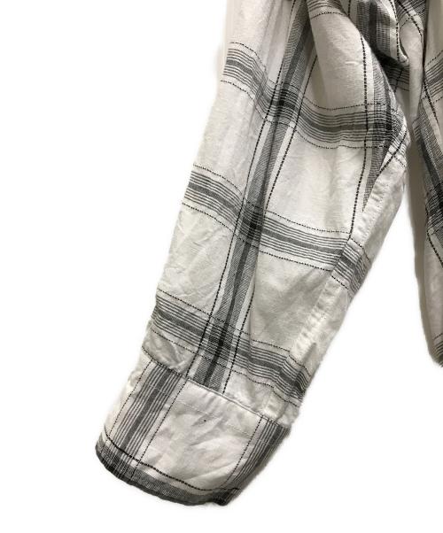 PACS（パックス）PACS (パックス) SANDY SHIRTS グレー×ホワイト サイズ:Rの古着・服飾アイテム