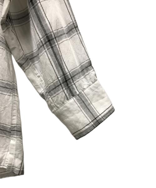 PACS（パックス）PACS (パックス) SANDY SHIRTS グレー×ホワイト サイズ:Rの古着・服飾アイテム