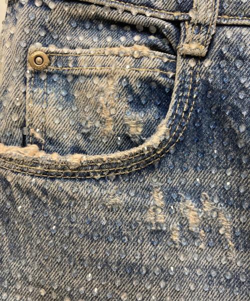 MARC JACOBS（マークジェイコブス）MARC JACOBS (マークジェイコブス) CRYSTAL DENIM OVERSIZED JEAN インディゴ サイズ:24の古着・服飾アイテム