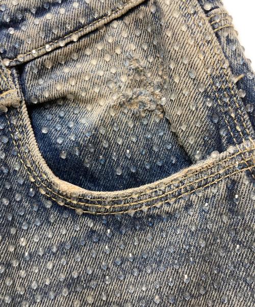 MARC JACOBS（マークジェイコブス）MARC JACOBS (マークジェイコブス) CRYSTAL DENIM OVERSIZED JEAN インディゴ サイズ:24の古着・服飾アイテム