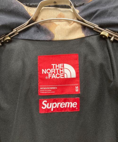 THE NORTH FACE（ザ ノース フェイス）THE NORTH FACE (ザ ノース フェイス) SUPREME (シュプリーム) Bleached Denim Print Mountain Jacket ブラック×ベージュ サイズ:Mの古着・服飾アイテム