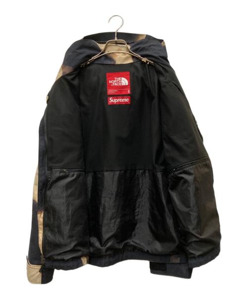 THE NORTH FACE（ザ ノース フェイス）THE NORTH FACE (ザ ノース フェイス) SUPREME (シュプリーム) Bleached Denim Print Mountain Jacket ブラック×ベージュ サイズ:Mの古着・服飾アイテム