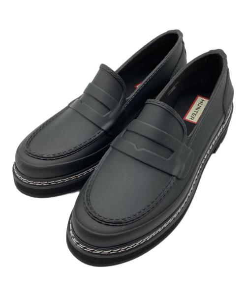 HUNTER（ハンター）HUNTER (ハンター) REFINED STITCH PENNY LOAFER ブラック サイズ:UK8の古着・服飾アイテム
