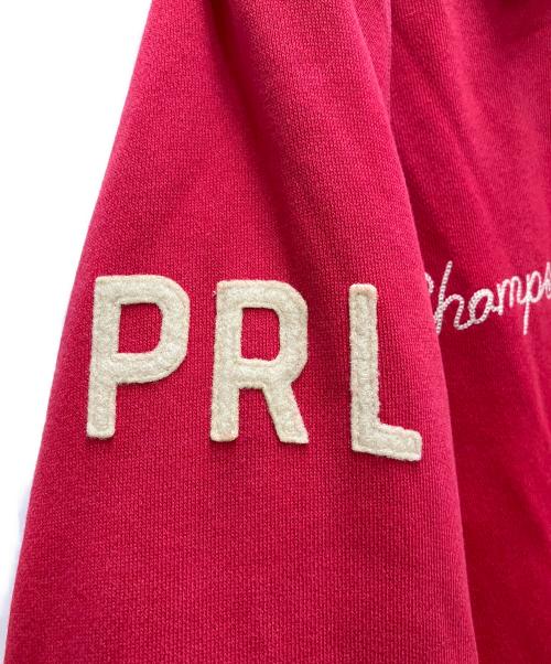 POLO RALPH LAUREN（ポロ・ラルフローレン）POLO RALPH LAUREN (ポロ・ラルフローレン) ワッペン付きスウェットスタジャン レッド サイズ:Lの古着・服飾アイテム