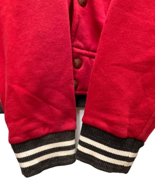 POLO RALPH LAUREN（ポロ・ラルフローレン）POLO RALPH LAUREN (ポロ・ラルフローレン) ワッペン付きスウェットスタジャン レッド サイズ:Lの古着・服飾アイテム