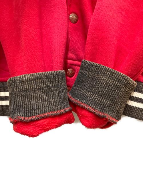 POLO RALPH LAUREN（ポロ・ラルフローレン）POLO RALPH LAUREN (ポロ・ラルフローレン) ワッペン付きスウェットスタジャン レッド サイズ:Lの古着・服飾アイテム