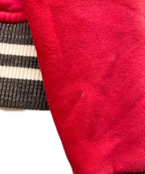 POLO RALPH LAUREN（ポロ・ラルフローレン）POLO RALPH LAUREN (ポロ・ラルフローレン) ワッペン付きスウェットスタジャン レッド サイズ:Lの古着・服飾アイテム