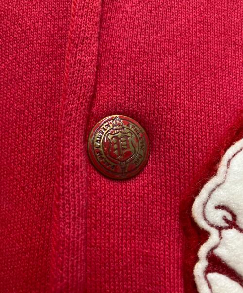 POLO RALPH LAUREN（ポロ・ラルフローレン）POLO RALPH LAUREN (ポロ・ラルフローレン) ワッペン付きスウェットスタジャン レッド サイズ:Lの古着・服飾アイテム