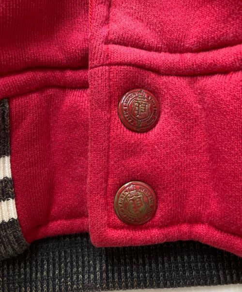 POLO RALPH LAUREN（ポロ・ラルフローレン）POLO RALPH LAUREN (ポロ・ラルフローレン) ワッペン付きスウェットスタジャン レッド サイズ:Lの古着・服飾アイテム