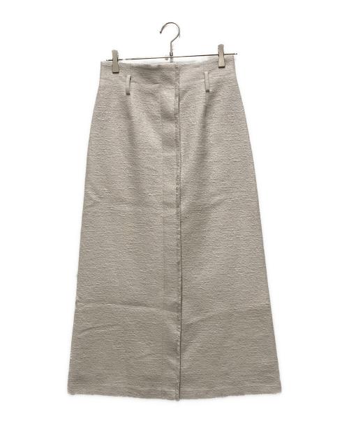 ebure（エブール）EBURE (エブール) ブークレツイードスカート アイボリー サイズ:36の古着・服飾アイテム