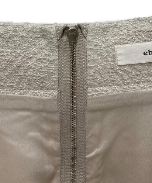 ebure（エブール）EBURE (エブール) ブークレツイードスカート アイボリー サイズ:36の古着・服飾アイテム
