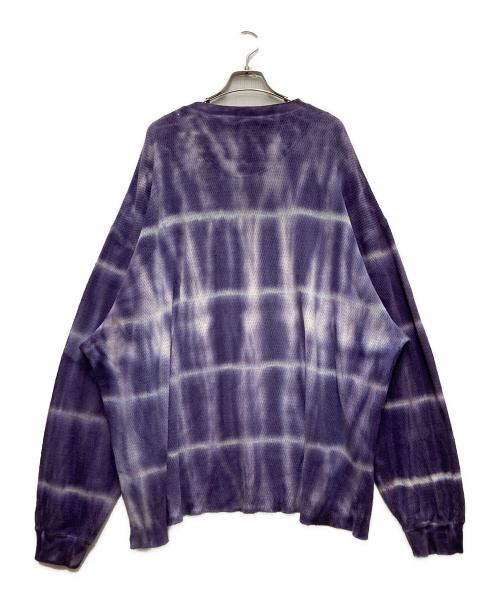 DAIRIKU（ダイリク）DAIRIKU (ダイリク) Tie-dye Thermal Tee パープル サイズ:Lの古着・服飾アイテム