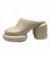 JIL SANDER (ジルサンダー) ブロックヒールミュール ベージュ サイズ:37：25000円