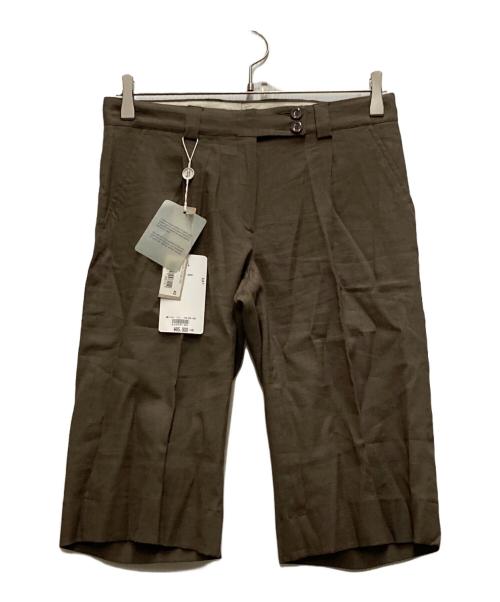 HERNO（ヘルノ）HERNO (ヘルノ) リネン混スラックスショーツ ブラウン サイズ:42の古着・服飾アイテム