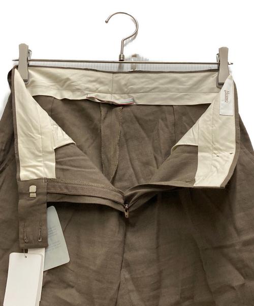 HERNO（ヘルノ）HERNO (ヘルノ) リネン混スラックスショーツ ブラウン サイズ:42の古着・服飾アイテム