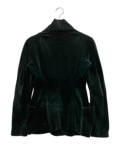 Vivienne Westwood（ヴィヴィアンウエストウッド）Vivienne Westwood (ヴィヴィアンウエストウッド) 90s ベロアテーラードジャケット グリーン サイズ:UK 12の古着・服飾アイテム