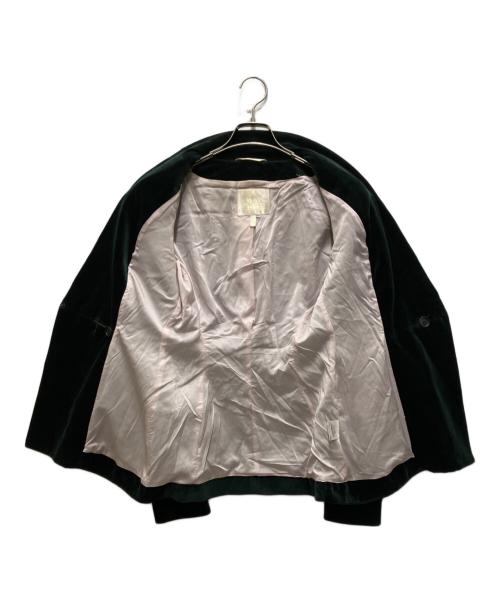 Vivienne Westwood（ヴィヴィアンウエストウッド）Vivienne Westwood (ヴィヴィアンウエストウッド) 90s ベロアテーラードジャケット グリーン サイズ:UK 12の古着・服飾アイテム