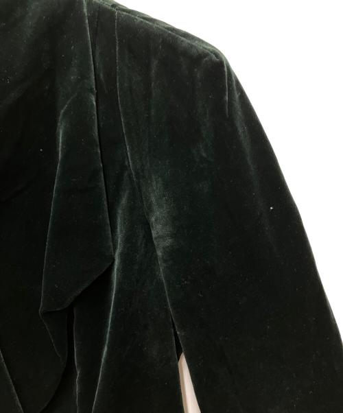 Vivienne Westwood（ヴィヴィアンウエストウッド）Vivienne Westwood (ヴィヴィアンウエストウッド) 90s ベロアテーラードジャケット グリーン サイズ:UK 12の古着・服飾アイテム