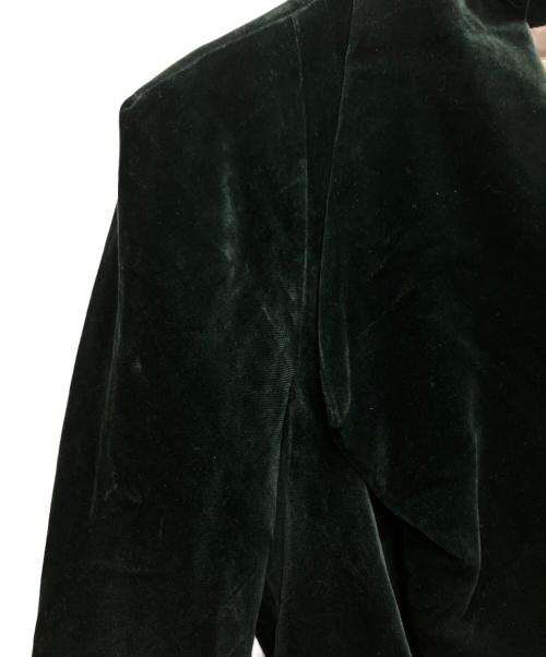 Vivienne Westwood（ヴィヴィアンウエストウッド）Vivienne Westwood (ヴィヴィアンウエストウッド) 90s ベロアテーラードジャケット グリーン サイズ:UK 12の古着・服飾アイテム