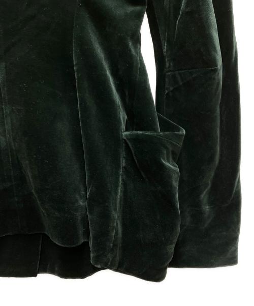 Vivienne Westwood（ヴィヴィアンウエストウッド）Vivienne Westwood (ヴィヴィアンウエストウッド) 90s ベロアテーラードジャケット グリーン サイズ:UK 12の古着・服飾アイテム