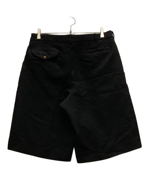 COMME des GARCONS HOMME DEUX（コムデギャルソン オム ドゥ）COMME des GARCONS HOMME DEUX (コムデギャルソン オム ドゥ) 縮絨ウールタックショーツ ブラック サイズ:Mの古着・服飾アイテム